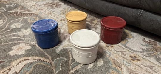 Longaberger Crocks With Lids (4)