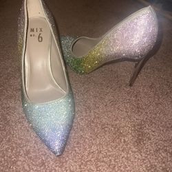 Ombré Jeweled Heels