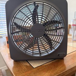 Battery operated fan for camping