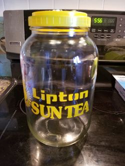 Vintage Lipton glass jug