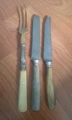 Antique silver flatware