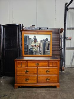 Dresser and mirror