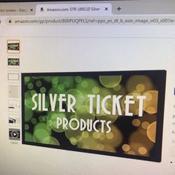 Brand New In The Box Silver Ticket Projection Screen