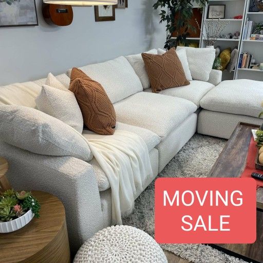 Cloud Couch Modular Sectional Sofa White Boucle