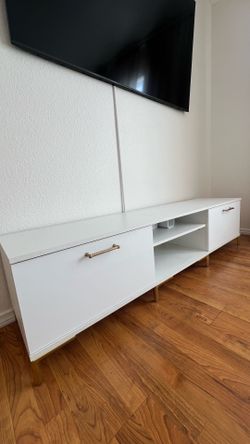 White TV Console