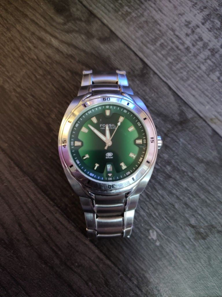 Fossil Blue A M-4090 Vintage Emerald Watch