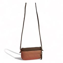 Brighton Zip Wallet brown Clutch Crossbody with one very small issue