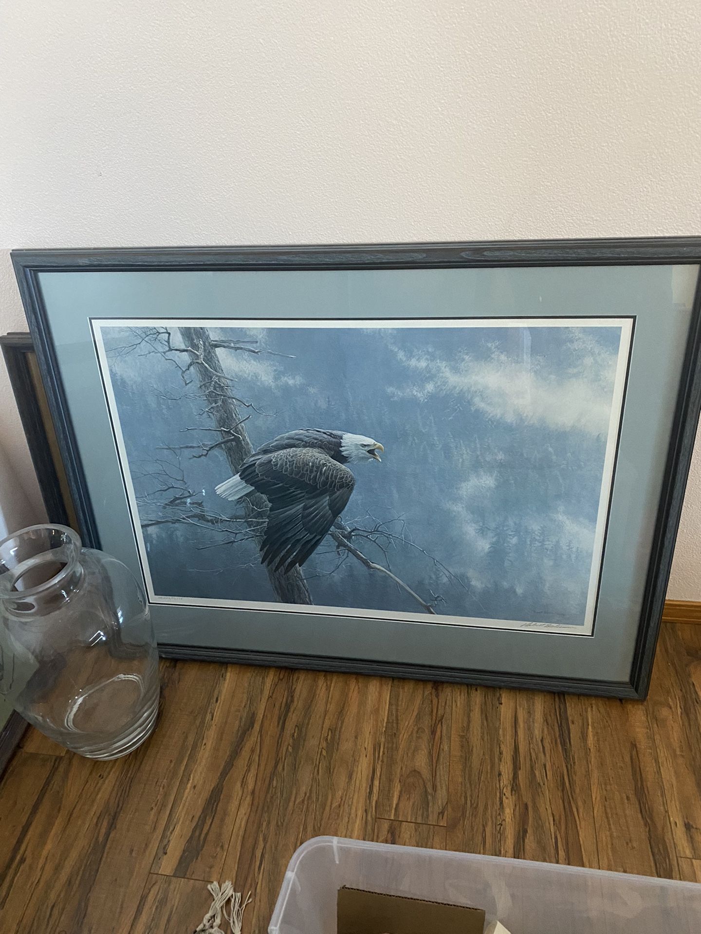 Eagle Art Picture Frame Robert Bateman “The Air, The Forest And The Watch” Rare Framed