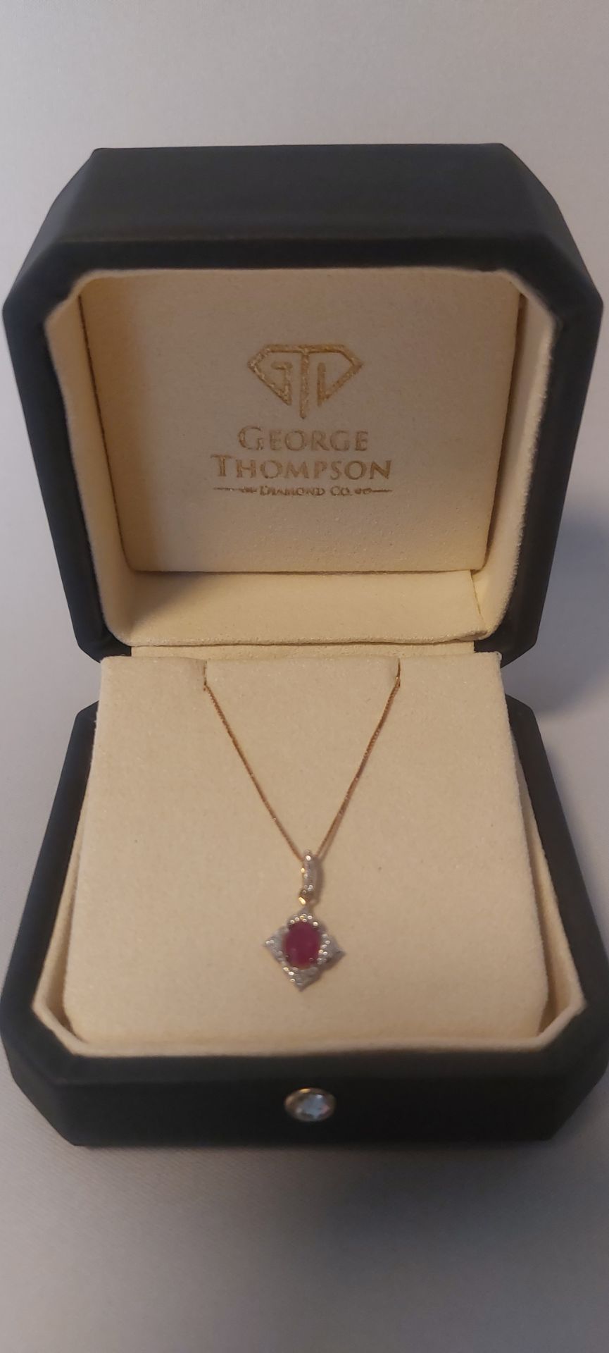 Theria MM 7679 Ruby and Diamond Pendant in Yellow Gold