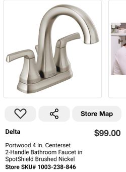4 in. Centerset 2-Handle Bathroom Faucet in Brushed Nickel