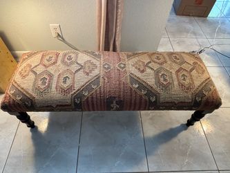 Upholstered Kilim Bench