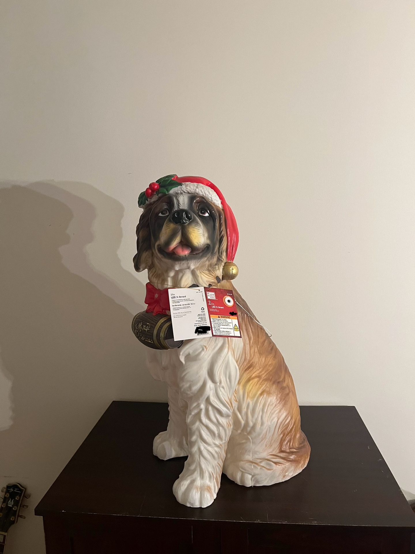 Home Depot 2024 Blow Mold LED 2.5’ Christmas St Bernard Dog Brand NEW