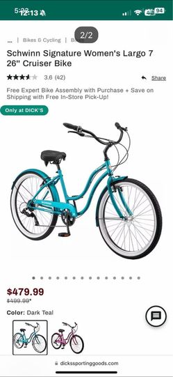 Schwinn 7-Speed Largo Womens Cruiser Bicycle - NEW