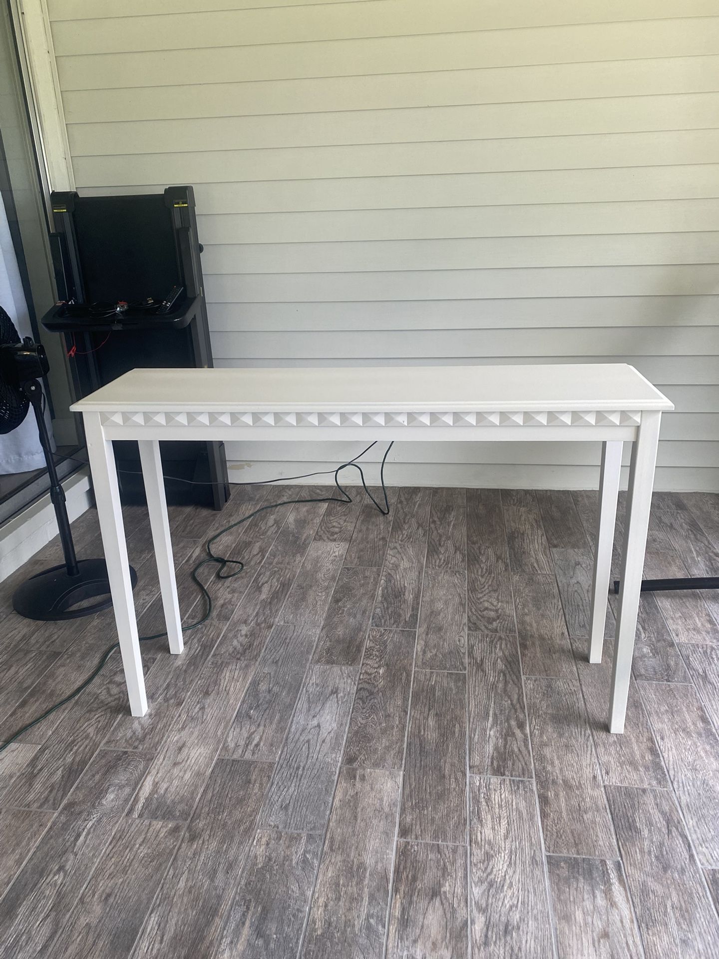 White Wooden Console Table