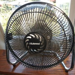 10 Inch Fan Black With Chrome High Powered For The Size Nice Breeze Air Conditioned