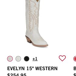 White Cowboy Boots (Women’s)- Size 8- Justin Brand New with Tags