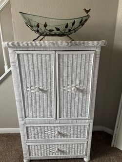 Wicker tv stand