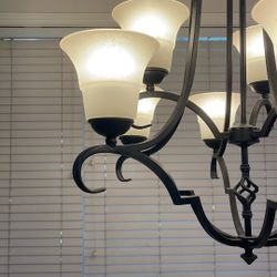 Iron 9 Light chandelier