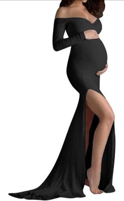 Women Fancy Maternity Maxi Dress size S