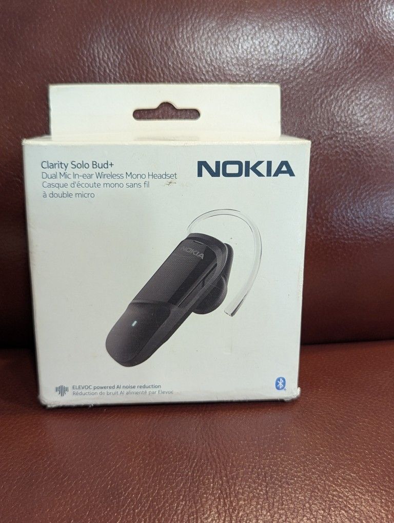 Nokia Wireless Bluetooth Clarity Solo Bud + Dual Mic In-ear Single Ear Headset