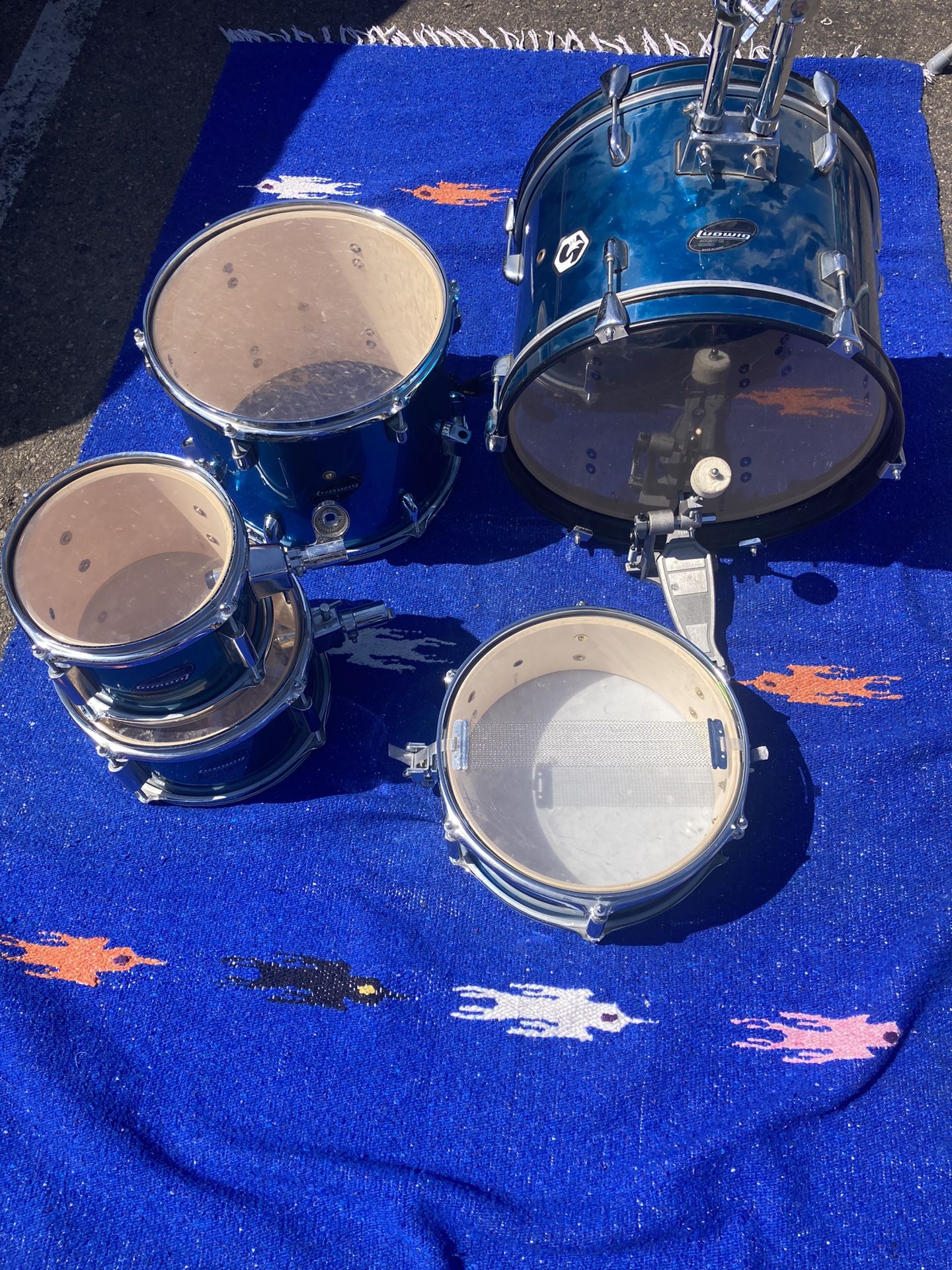 5 Piece Ludwig Accent CS Combo Kids Drum Set