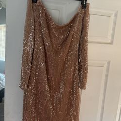 Blush Pink Sequin Dress 