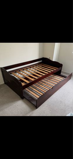 Solid Wood Twin Daybed Brown