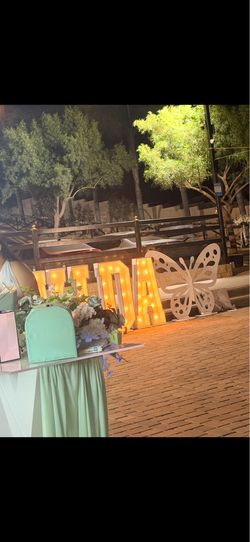 Marquee letters and numbers