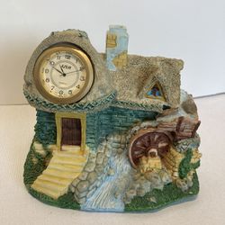 Vintage Miniature House Cottage Azur Clock