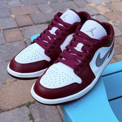 Men's Nike Air Jordan 1 Low 'Cherrywood Red' Sports Sneakers 553558-615 US Sz 11