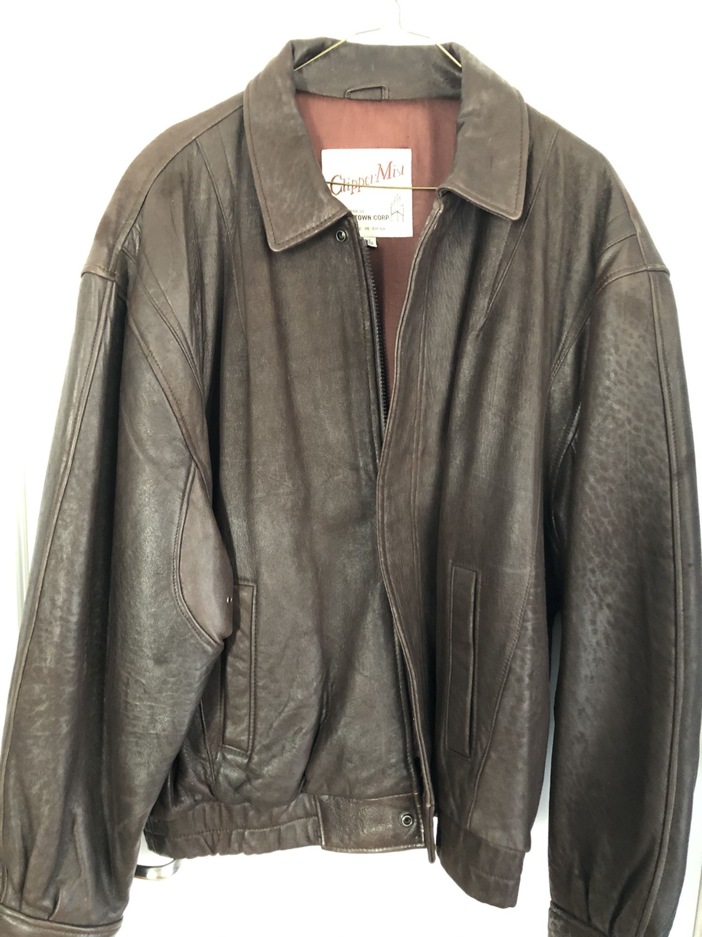 Men’s Leather Jacket, Size XL