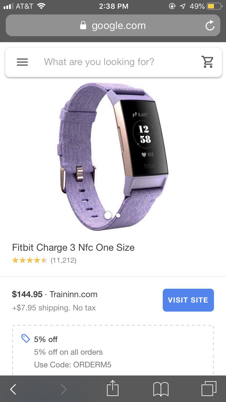 Fitbit charge 3 with warranty