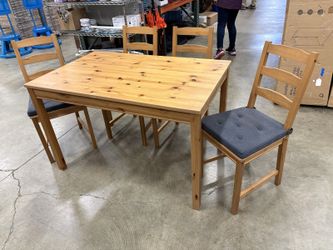 IKEA Jokkmokk Natural Finish Pine Dining Table with 4 Chairs