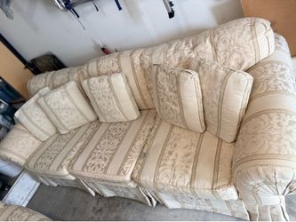 Beige Fabric 5 seater Sofa set
