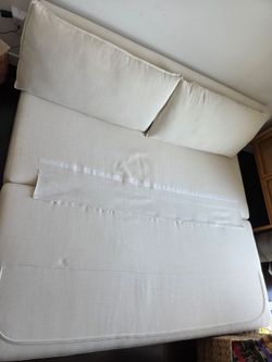 White sofa bed