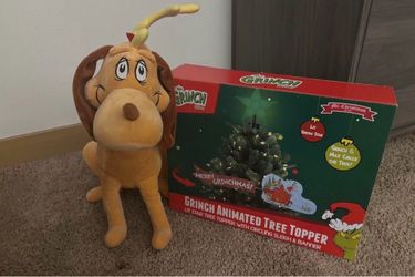 Grinch Tree Topper And Max Plush