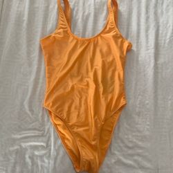 NWT DixPerfect One piece Swimsuit Orange Medium 