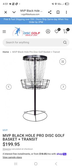 Disc golf basket.