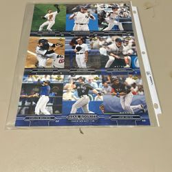 2005 Upper Deck New York Yankees And Mets Uncut Sheet 