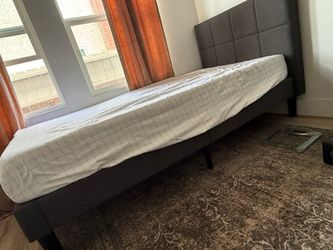 Twin size bed headboard platform style