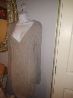 Long grey sweater / can be used as dress too