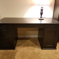 IKEA Alve Double Pedestal Computer Desk Solid Wood for Sale in