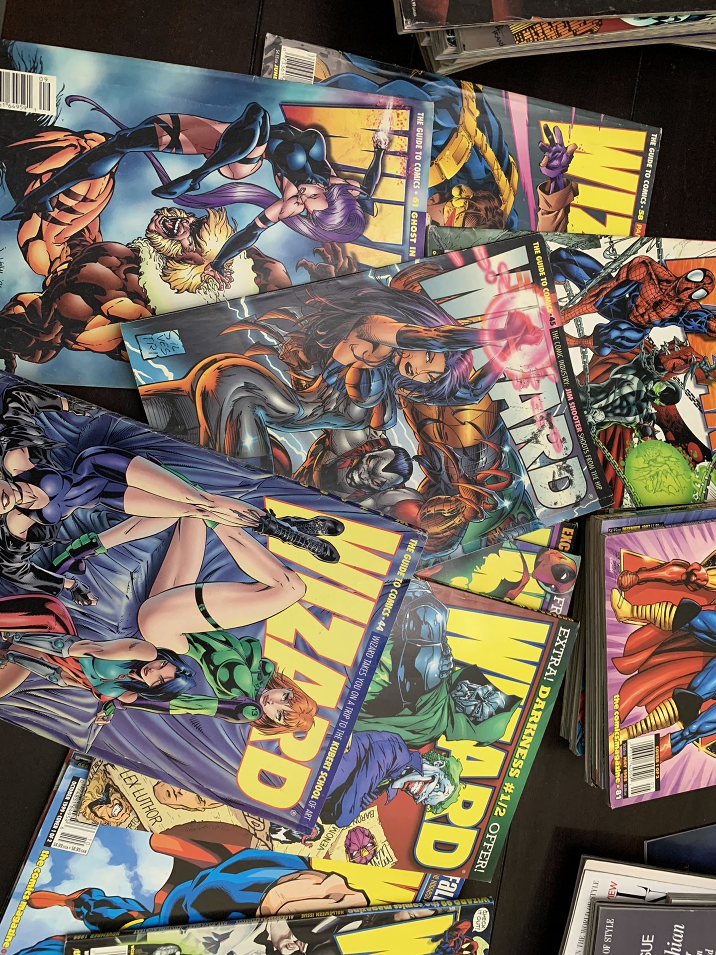 Wizard magazine’s collection 110 issues.
