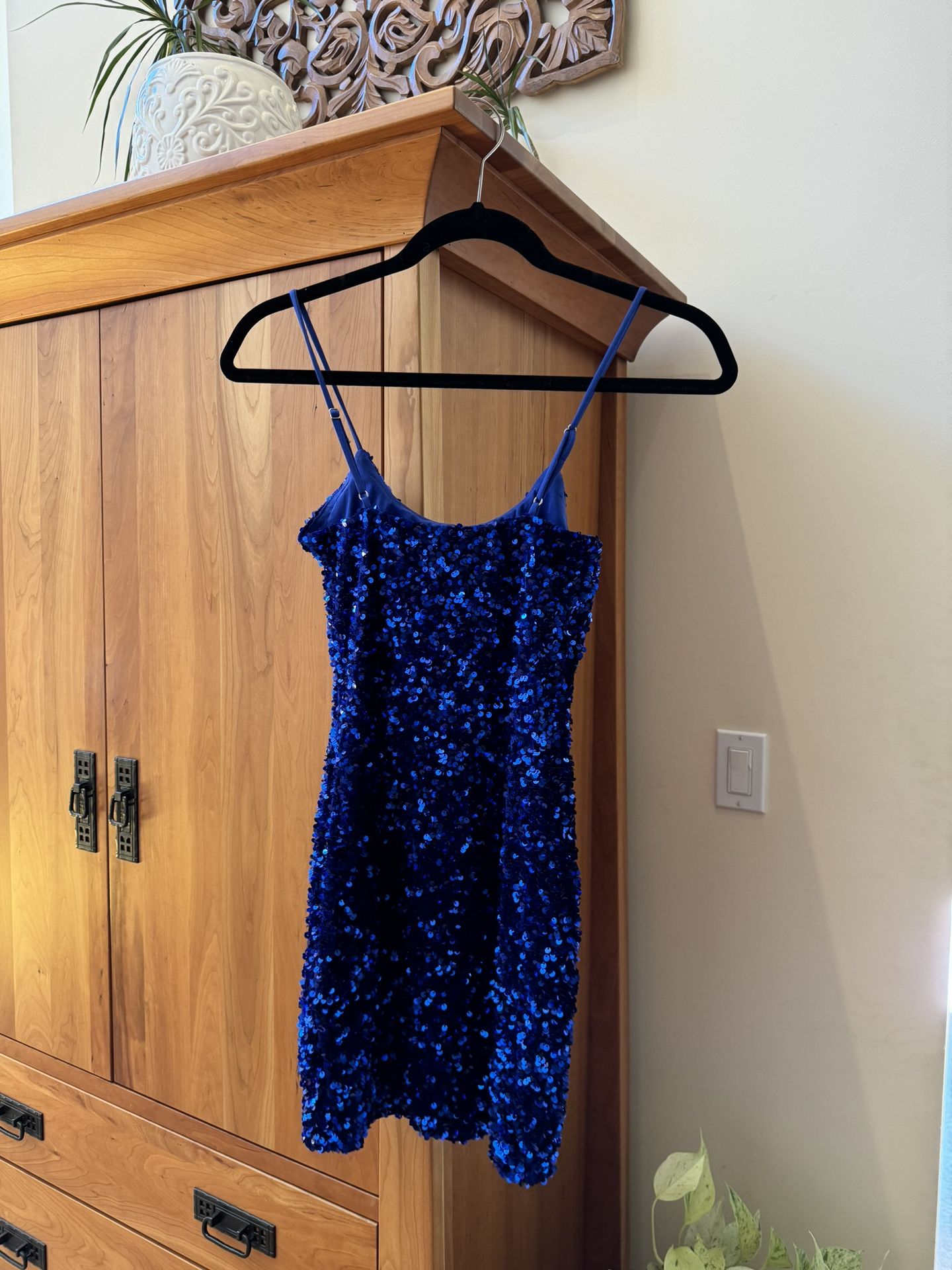 Lucy In The Sky Small Blue Sequins Homecoming Dress - joarbit.com