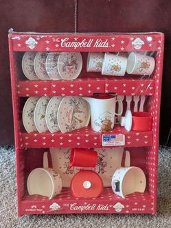 Vintage 1992 The Campbell Kids USA Chilton Toys Dinning Play Set New