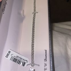 Real Diamond Bracelet 1/2 Carat Silver 150$ Brandnew