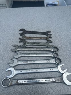 8pc Vintage Wrench Lot: Proto, USA Made