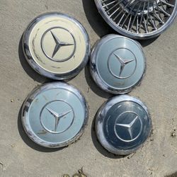 Vintage Mercedes Dog dish Hubcaps Set Of 4 $100