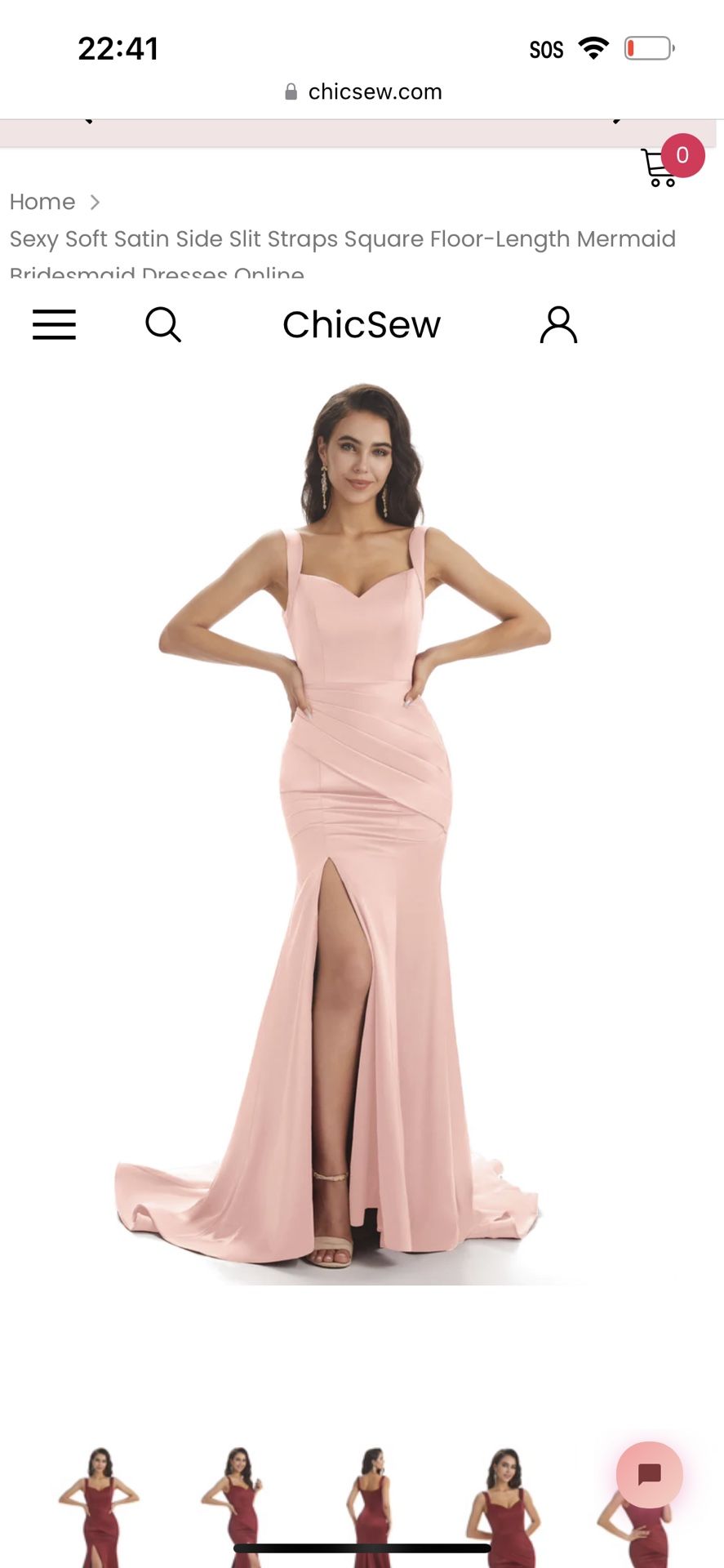 Pearl-Pink Mermaid Style Dress 