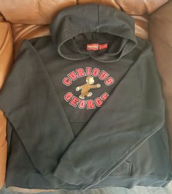 Curious George Black Hoodie Sz Large